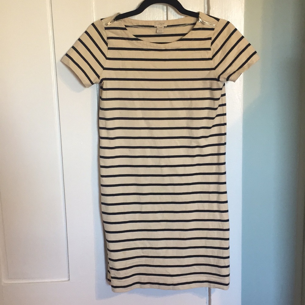 DONATING SOON--Jcrew Striped Mini Dress